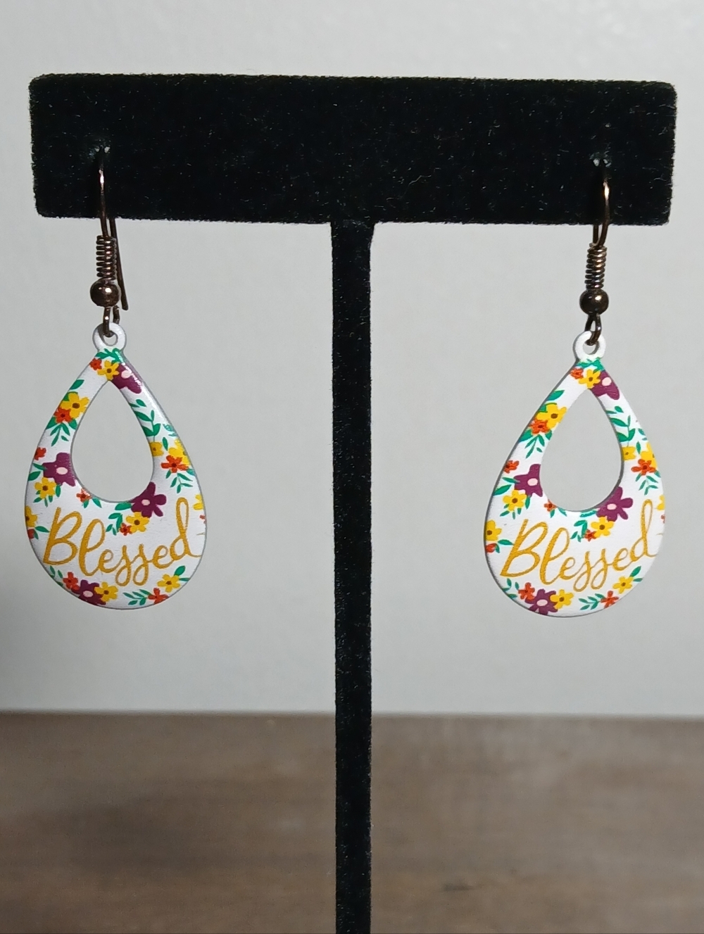 Teardrop Blessed Dangle Floral Earrings
